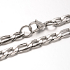 Tarnish Resistant 304 Stainless Steel Figaro Chain Necklaces NJEW-H421-3-2