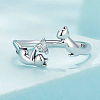 925 Sterling Silver Cubic Zirconia Cuff Rings FS-WG6F047-01-2