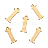 Ion Plating(IP) 304 Stainless Steel Alphabet Charms STAS-H122-I-G-2
