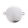 Non-Tarnish 304 Stainless Steel Cabochon Connector Settings X-STAS-F191-15P-J-2