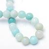 Round Natural Grade A Amazonite Bead Strands G-R345-8mm-16-3