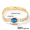 Brass Pave Cubic Zirconia Link Chain Bracelets RZ9378-4-1