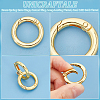 Rack Plating Brass Spring Gate Rings KK-UN0003-05A-4