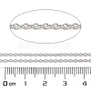 Anti-Tarnish Rhodium Plated 925 Sterling Silver Cable Chains STER-E072-02P-05-2