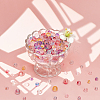  325Pcs 5 Colors Frosted Spray Painted Glass Beads Strands GLAA-PH0001-53-2