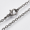 Brass Cable Chains Necklace Making MAK-N029-01B-1