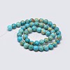 Natural Imperial Jasper Beads Strands G-I122-6mm-10-3