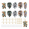 Biyun DIY Monstera Leaf Dangle Earring Making Kits DIY-BY0001-38-2