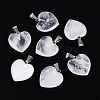 Heart Natural Crystal Pendants G-Q438-15-1