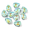 Mocha Fluorescent(MI) Teardrop Sew on Rhinestone GGLA-R043-02B-P05-1