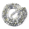 Baking Paint Crackle Glass Bead Strands DGLA-Q023-8mm-YS75-A-2
