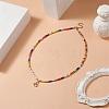 Natural Cultured Freshwater Pearl & Glass Seed Beaded Necklaces NJEW-JN04263-6
