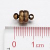 Brass Magnetic Clasps with Loops KK-H361-AB-3