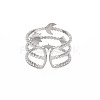 Non-Tarnish 304 Stainless Steel Sun and Moon Open Cuff Ring for Women RJEW-S405-152P-2