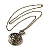 Alloy Glass Pendant Pocket Necklace WACH-S002-12AB-2