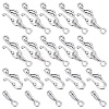 SUNNYCLUE 70Pcs Tibetan Style Alloy Hook and Eye Clasps FIND-SC0008-05-1