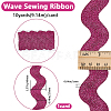 10 Yard Metallic Polyester Wavy Fringe Trim Ribbon SRIB-GF0001-38P-2
