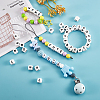 20Pcs White Cube Letter Silicone Beads 12x12x12mm Square Dice Alphabet Beads with 2mm Hole Spacer Loose Letter Beads for Bracelet Necklace Jewelry Making JX432R-6