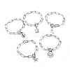 304 Stainless Steel Charm Bracelets BJEW-JB05033-1