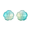 Transparent Spray Painted Glass Beads GLAA-Q089-003-G001-3