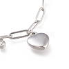 304 Stainless Steel Charm Bracelets STAS-D152-01P-3