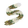 Electroplate Imitation Jade & Opaque & Transparent Glass Beads Strands EGLA-Q135-8MM-A15-2