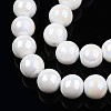 Electroplate Opaque Glass Beads Strands X-GLAA-T032-P8mm-AB02-2