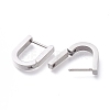 Tarnish Resistant 304 Stainless Steel Huggie Hoop Earrings EJEW-O099-02P-3