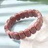 Natural Rhodonite Beaded Stretch Bracelets for Women Men BJEW-D461-02B-5