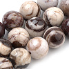 Natural Zebra Jasper Beads Strands G-S259-30-12mm-1