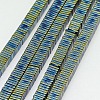 Electroplate Non-magnetic Synthetic Hematite Heishi Beads Strands G-J171A-4x4mm-04-1