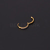 316 Stainless Steel Micro Pave Clear Cubic Zirconia Hoop Cartilage Earrings WG9FB89-08-2