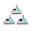 Rack Plating Alloy Enamel Pendants ENAM-S122-67-1