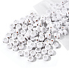 White Opaque Acrylic Beads PACR-YW0001-04B-4