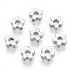 Rhodium Plated 925 Sterling Silver Beads STER-T004-74P-3