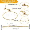 12Pcs 3 Colors Brass Box Chain Slider Bracelet Making KK-NB0001-79-7