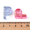 UV Plating Transparent Acrylic European Beads OACR-M027-02P-4