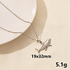 Stylish Ocean Stainless Steel Shark Pendant Necklace for Women ZE1503-1-1
