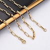 304 Stainless Steel Paperclip Chain Necklaces NJEW-Q013-03G-4