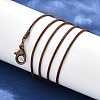 Brass Round Snake Chain Necklace Making KK-F763-07R-2