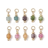 Natural Multicolor Tourmaline Pendants X-PALLOY-JF05146-1