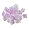 Iridescent Acrylic Bead Caps OACR-C021-08F-1