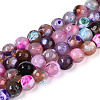 Dyed & Heated Natural Fire Crackle Agate Beads Strands G-N359-01A-01-2
