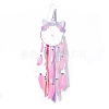 Handmade Unicorn Woven Net/Web with Feather Wall Hanging Decoration LS-HJEW-A001-01A-4
