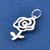 Valentine's Day 925 Sterling Silver Rose Pendants STER-G046-01S-2
