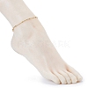304 Stainless Steel Satellite Chain Anklets X-AJEW-AN00393-5