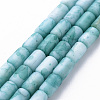 Opaque Baking Painted Crackle Glass Beads Strands FGLA-T004-01G-1