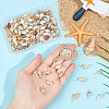100Pcs 2 Colors Natural Shell Connector Charms PALLOY-AB00235-3