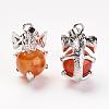 Natural Carnelian/Red Agate Pendants G-G713-D06-2