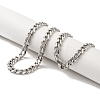 201 Stainless Steel Curb Chain Necklaces for Men NJEW-M218-04F-P-1